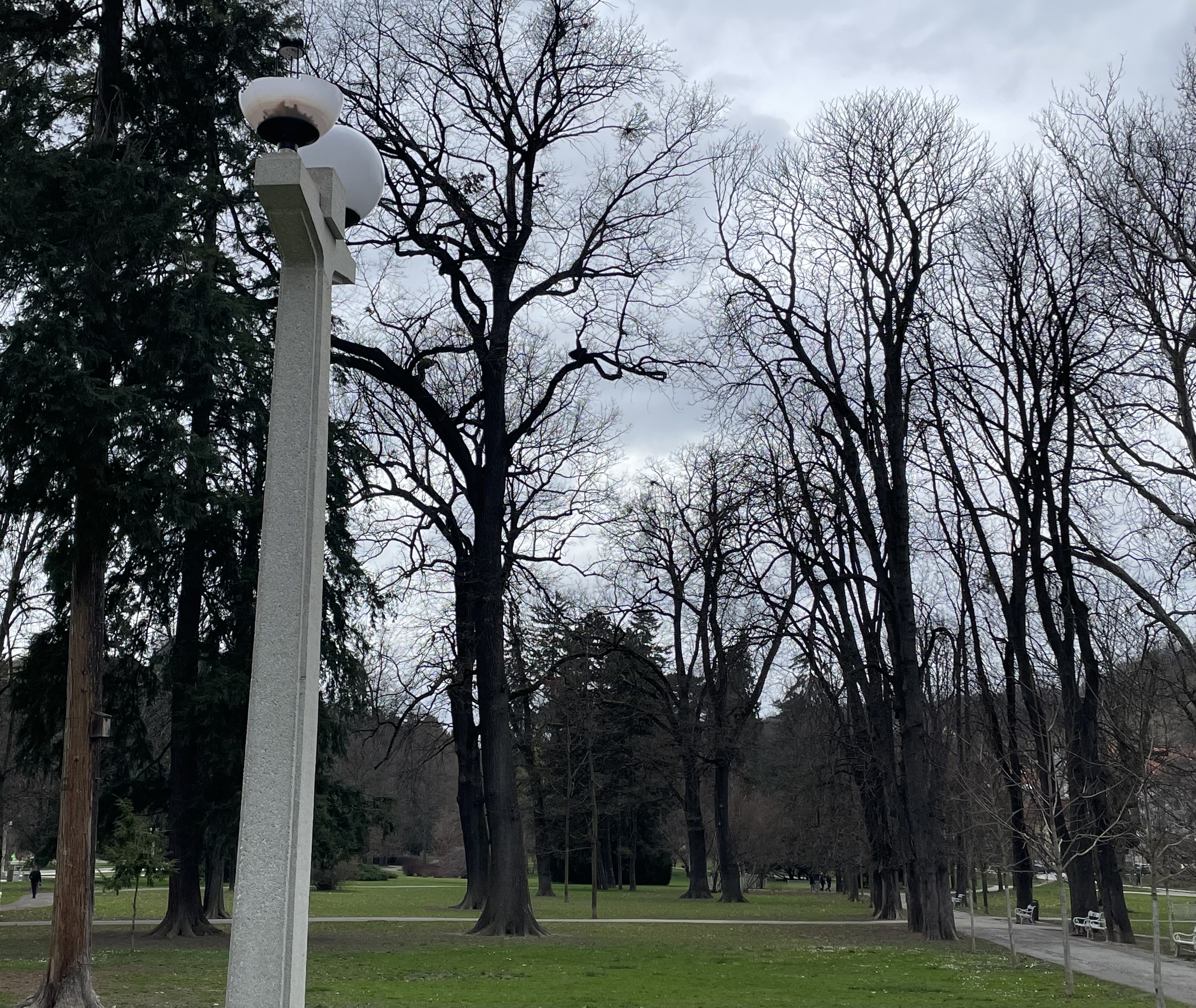 Zlomljena luč v Mestnem parku