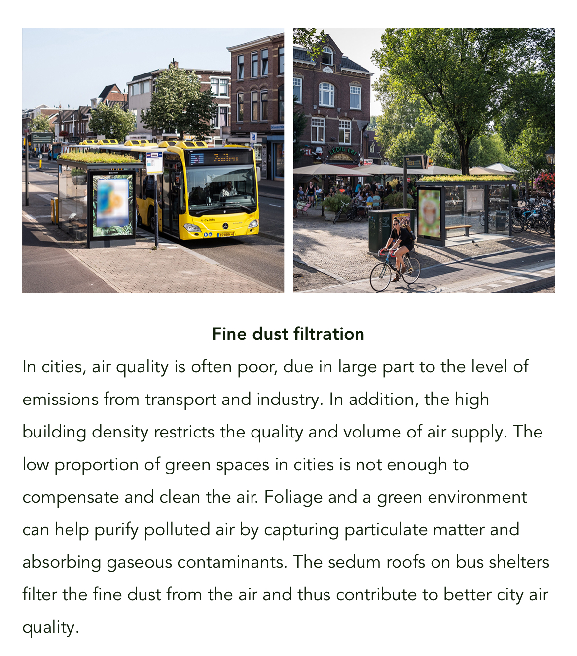 Zelene strehe avtobusnih nadstrešnic