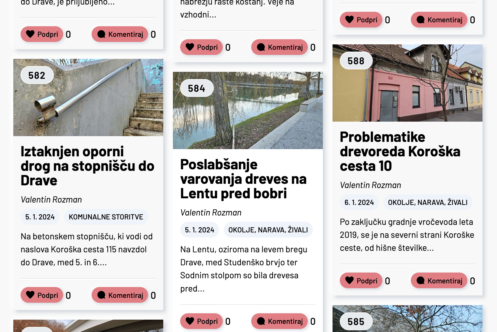 Pomanjkljivosti aplikacije Izboljšajmo Maribor